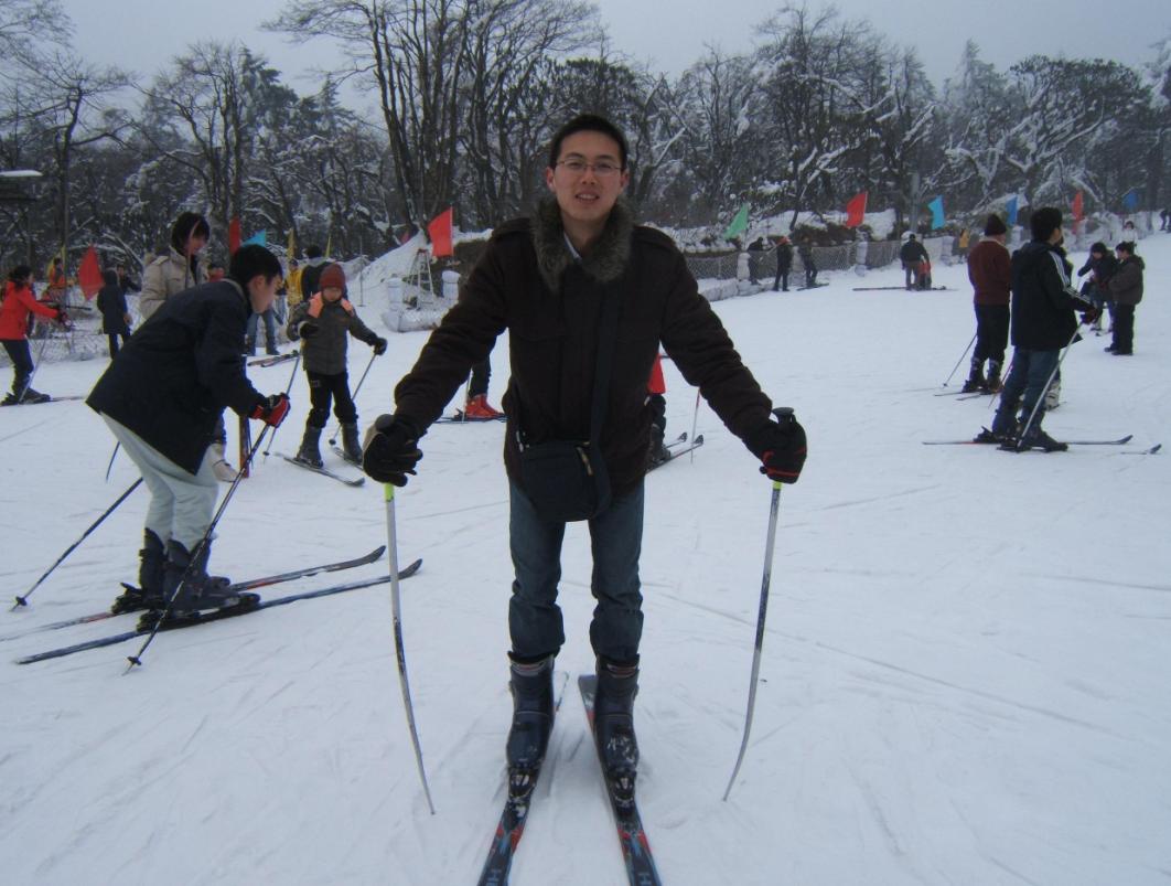 在雪上滑的感觉不错